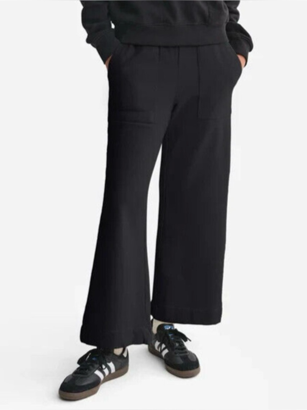 Mate The Label Organic Fleece Wide Leg Sweatpants size LARGE